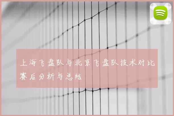 上海飞盘队与北京飞盘队技术对比赛后分析与总结