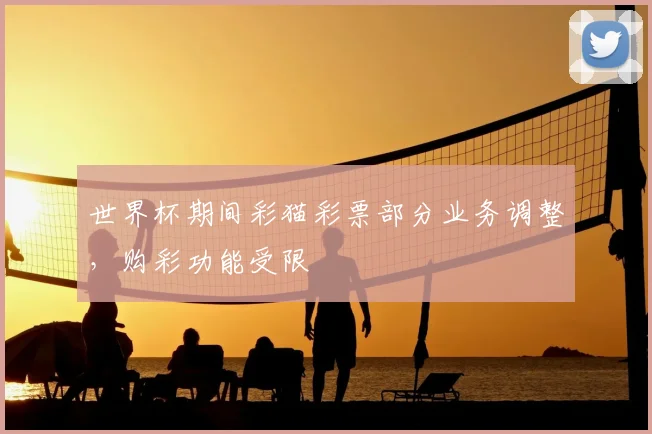 世界杯期间彩猫彩票部分业务调整，购彩功能受限